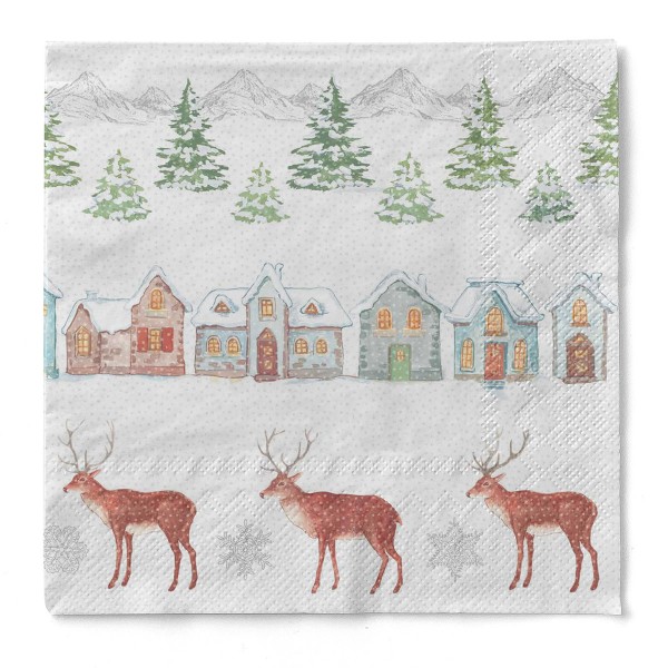 Tissue Serviette Sandy, 40 x 40 cm, 3-lagig, 100 Stück - Mank