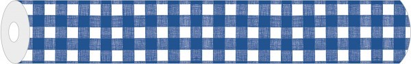 Papier Rollenware Karo in Blau,120 cm x 25 m, 1 Stück - Mank