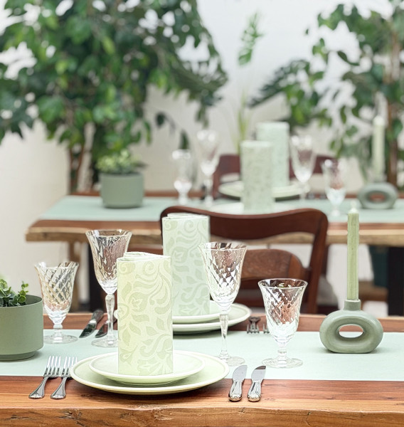 Airlaid Serviette Rex in Salbei, 40 x 40 cm, 50 Stück - Mank