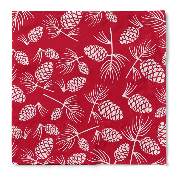 Tissue Serviette Patrick in Bordeaux, 33 x 33 cm, 3-lagig, 100 Stück - Mank